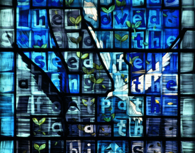Window detail — dove