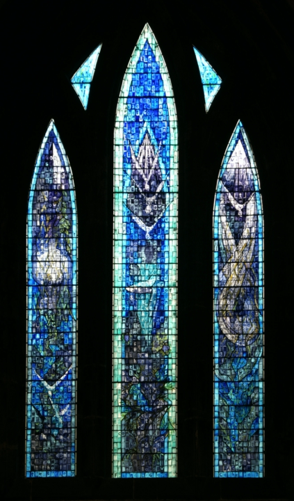 Millennium Window, Glasgow Cathedral — three lancets on the theme of Growth