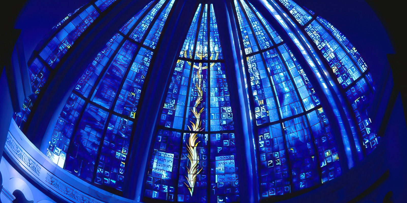 detail stained glass dome