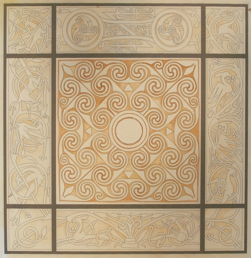 Revised design drawing showing colour distribution — Glenmorangie Still House Window