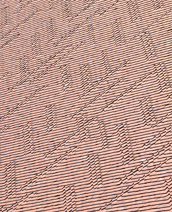 Kenyan clay tile roof with wheat pattern, Sacred Heart Cathedral Kericho