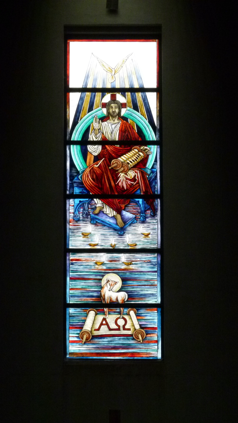 Enthroned Christ window, full view