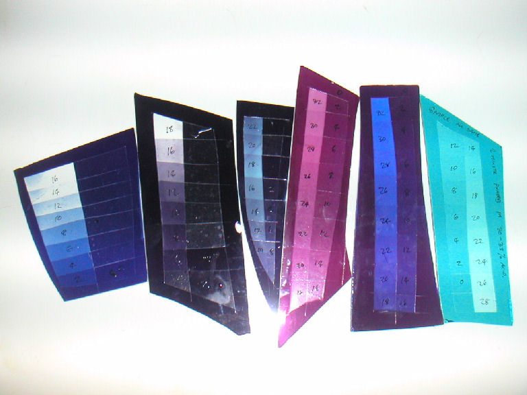 glass etching test strips