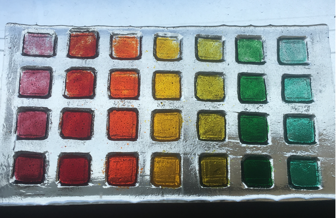 The colour wheel with twelve notes mapped around its circumference