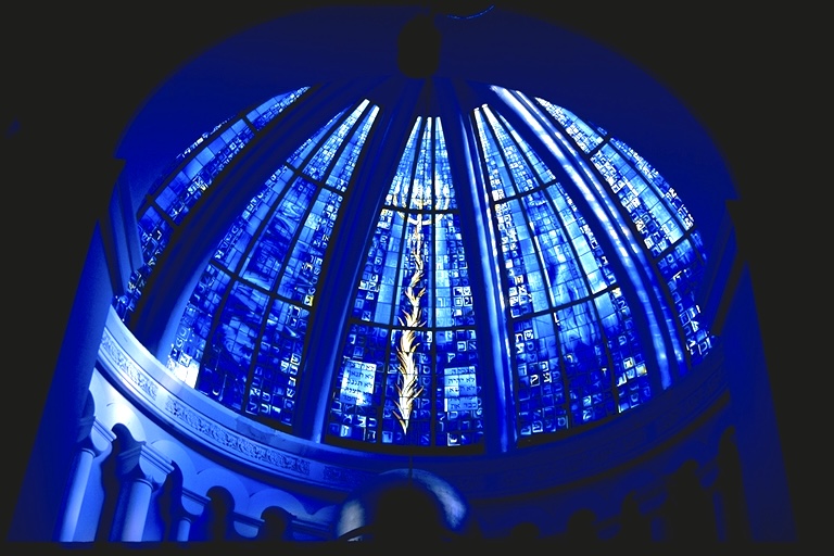 The half dome — Queens Park Synagogue Glasgow. The completion of the iconographic programme.