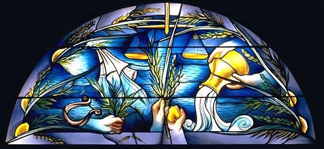 Sukkot window — detail
