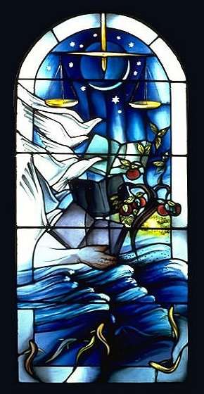 Rosh Hashanah window — detail